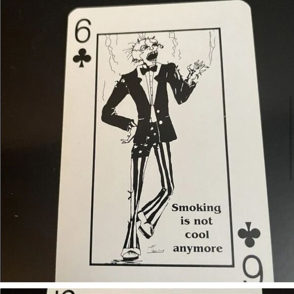 Vintage 1985 Don’t Smoke Yourself to Death Playing Cards Cigarettes New Sealed - Picture 3 of 8
